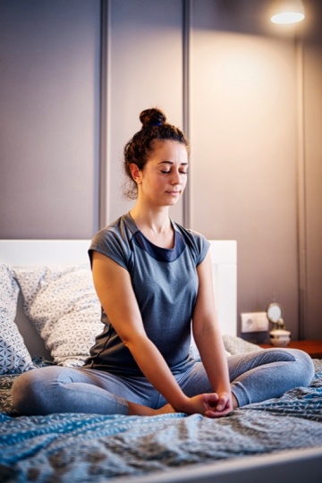 yoga in bed
