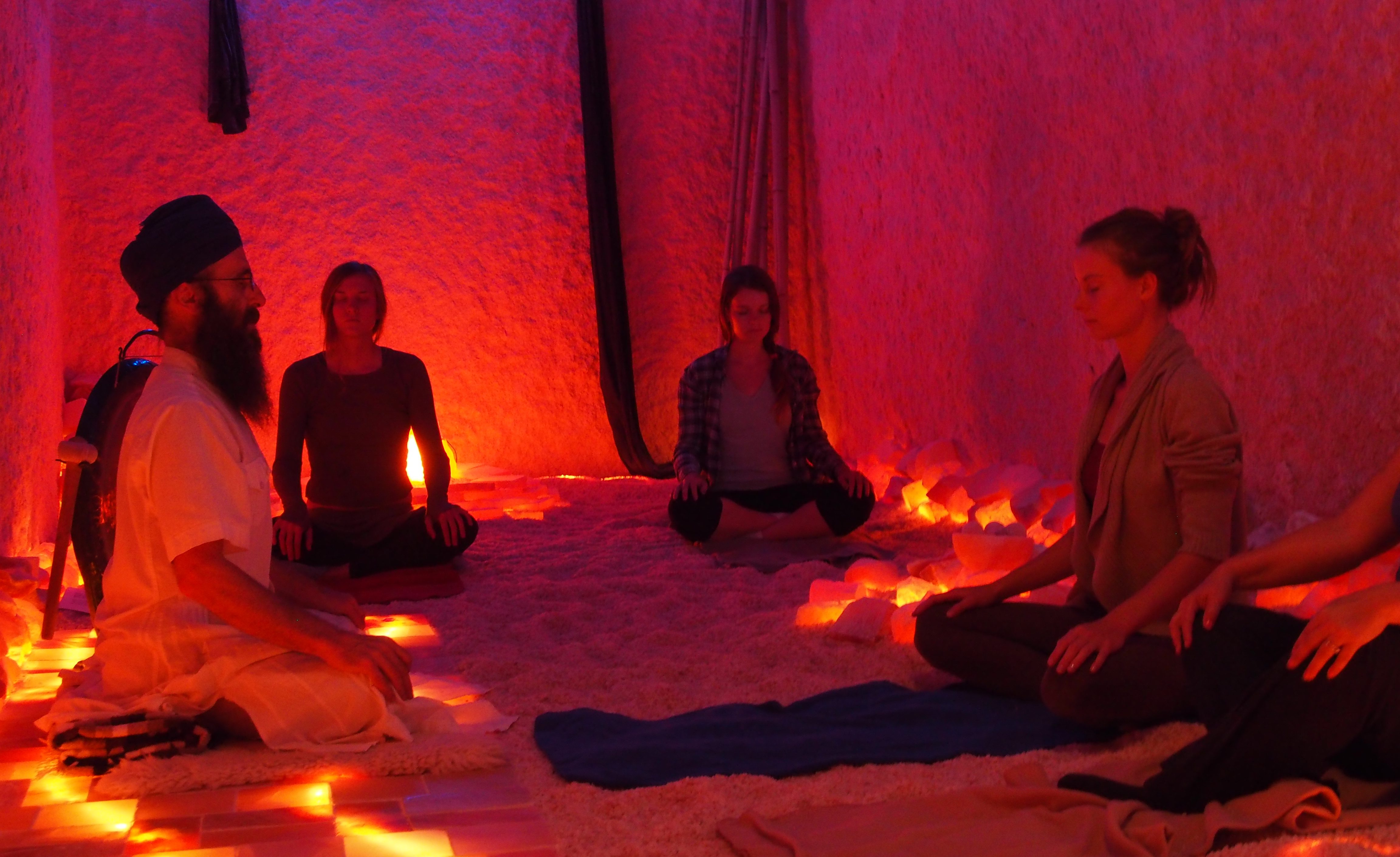 yoga in salt cave