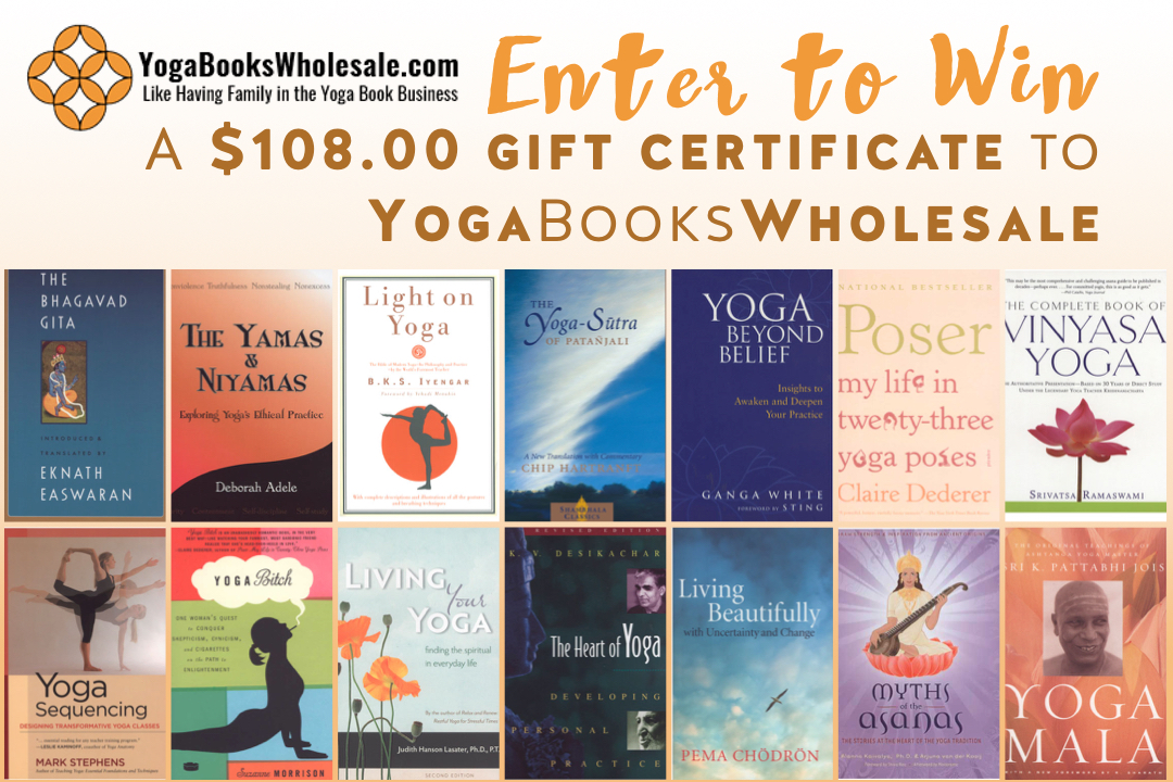 January Giveaway: YogaBooksWholesale Gift Certificate YogaBooksWholesale Gift Certificate Giveaway contest